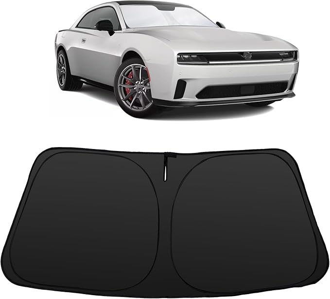 Windshield Sun Shade Accessories Compatible with 2011 2012 2013-2023 Charger for Dodge Foldable Sunshade Sun Visor Blocks UV
