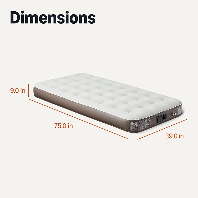 Amazon Basics Inflatable Air Mattress Twin with Built-in Pump