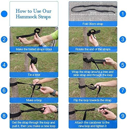 KEPEAK Camping Hammock with Net Netting, Single & Double Tree Hammock Net, Lightweight Nylon Portable Hammock for Backpacking, Camping, Travel, Beach, Yard