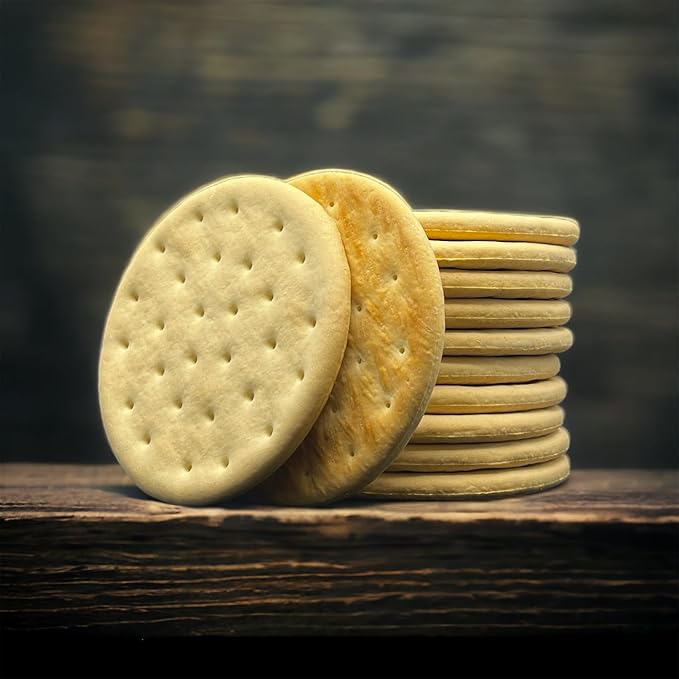 Future Essentials Pilot Bread Survival Crackers – Emergency Food Supply – 30-Year Shelf Life – Ready to Eat Hardtack Biscuits – #2.5 Can, Made in USA, 12 Crackers per Can, Pack of 1