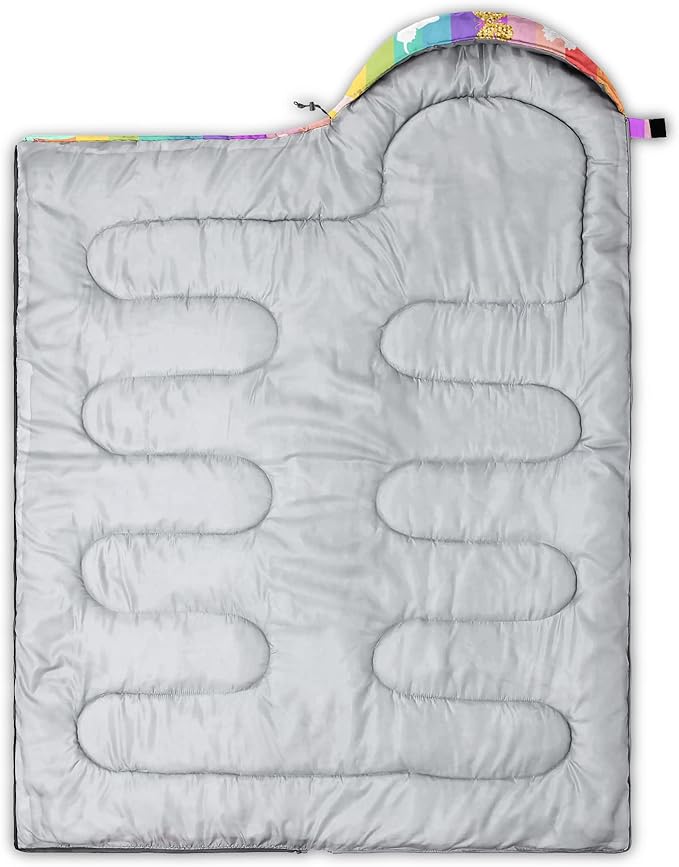 QOOMO Camping Sleeping Bags,3 Season Warm & Cool Weather,Lightweight,Waterproof Sleeping Bags for Adults & Kids,Traveling,and Outdoors,Camping Gear Equipment