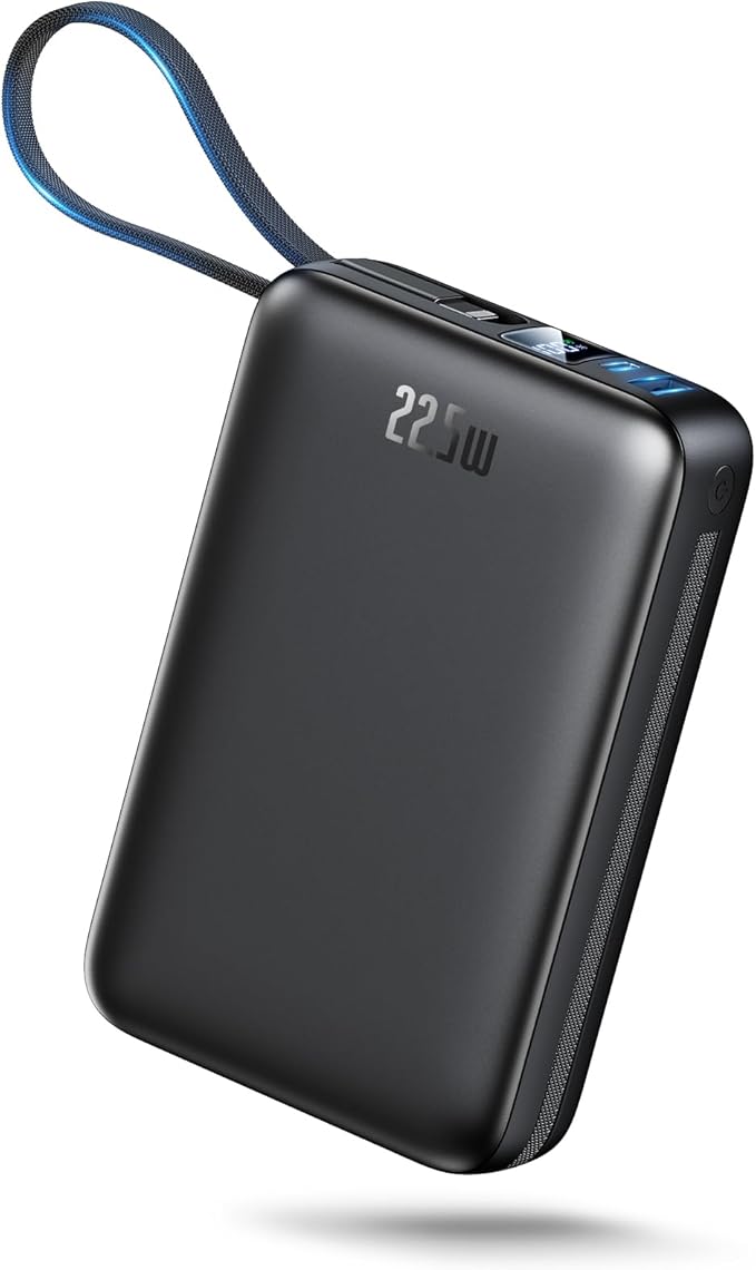 Portable Charger 50000mAh Power Bank,Portable Phone Charger with 2 Built in Cables,22.5W Fast Charging Travel Essentials Battery Pack for iPhone/iPad/MacBook/Android/Samsung
