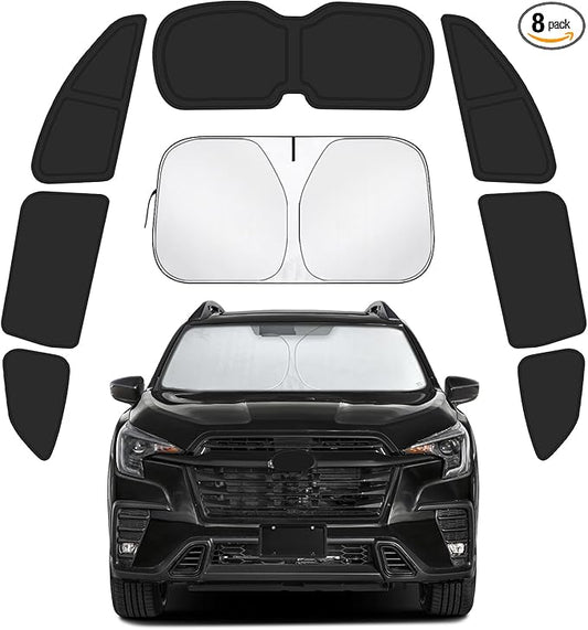 Car Window Shades Intended for Subaru Ascent 2019-2025, Privacy Window Covers 8PCS for Side, Rear & Windshield, Car Shield Sunshade for Privacy Protection, Heat Blocking, Camping and Parking