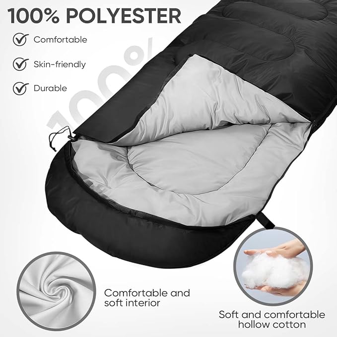 OBTANIM Sleeping Bags Portable Waterproof Camping Sleeping Bag for Adults Kids 4 Seasons Cold Weather or Warm Backpacking Hiking Travel Indoor Outdoor Use