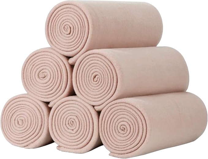 ZYFZCYBL Fleece Throw Blanket Blankets Bulk 6 Pack Soft Lightweight for Cozy Polar Fleece 50 x 60 Solid Pet-Friendly Colorful Bed Sofa Couch Fleece Fabric Travel Wedding Gift（Taupe）
