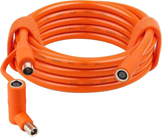 MOOKEERF 14AWG DC 8mm Extension Cable for Solar Panel 10FT,DC7909 Solar Panel Cable Female to Male with DC8020 Male Adapter Compatible with Aker,GZ Yeti,BLUETT,Jackery Portable Power Station - 10 Foot