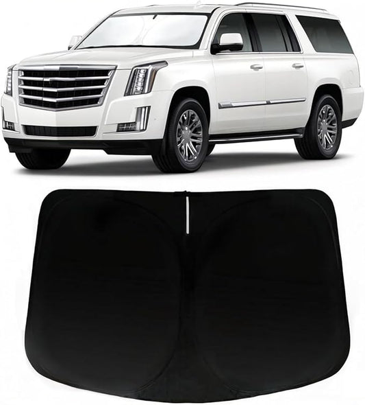 Windshield Sun Shade for Cadillac Escalade 2021-2026, Car Front Window Sunshade with 240T Sun Visor Protector Blocks UV Rays Heat Sun Shield Accessories