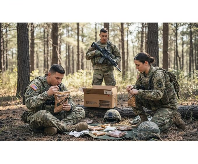 2026 Inspection U.S. Military Surplus MREs A and B Case – 2 Cases of 12 each Meals ready Eat | Genuine Military Rations with Flameless Heaters | Long Shelf-Life Emergency Food Supply