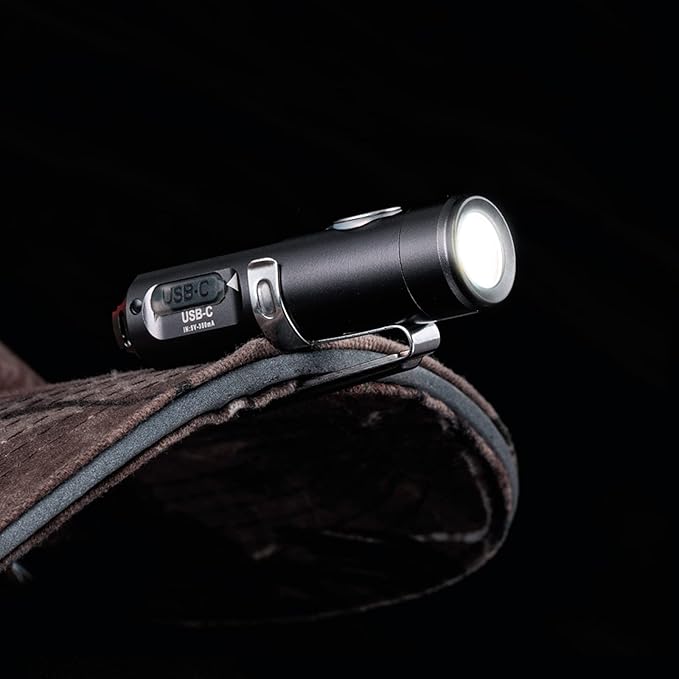RovyVon A3 Gen 4 Mini Keychain Flashlight- Super Bright 650 Lumens, USB C Rechargeable EDC Flashlight Water-Resistant, Compact and Portable for Everyday Carry, Hiking, Emergency (Gun Grey)