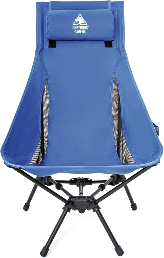 ONETIGRIS Tigerblade High Back Camping Chair with Pillow Design, Comfortable Widened Seat Folding Chair