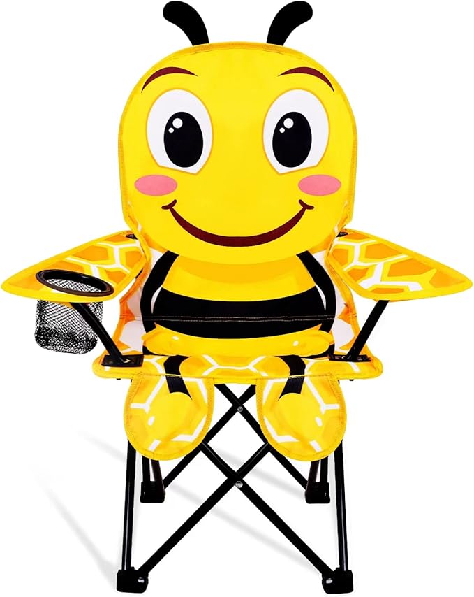 KABOER Kids Outdoor Folding Lawn and Camping Chair with Cup Holder and Carrying Bag, Children's Camping Chairs