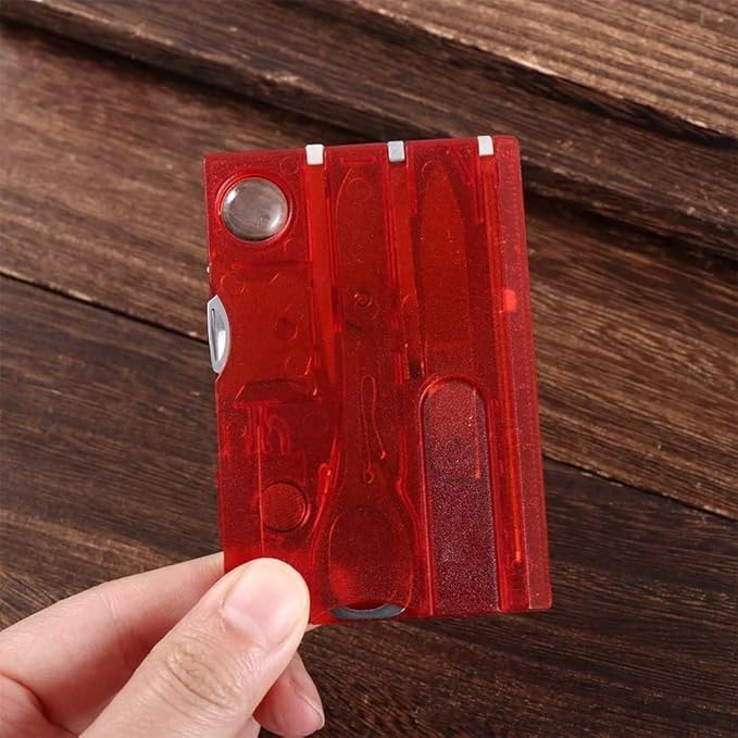 12-in-1 Credit Card Multi Tool, Pocket Survival Gear, Tool Gear Multitools and Accessories，Outdoor Barbecue Camping Tool Hiking Magnifier Tool,Multitools and Accessories