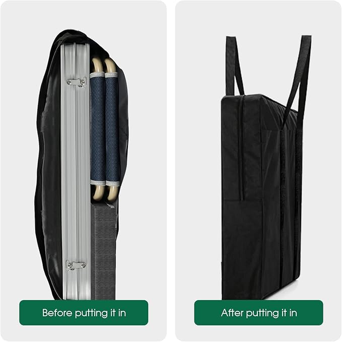 Folding Table Storage Bag, Waterproof Heavy Duty Large Carrying Bag for 8FT Picnic/Camp Tables, Portable Cover with Durable Handles (bag only) - 49" D x 30" W x 4.5" H