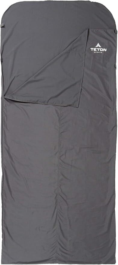 Teton Sleeping Bag Liner; A Clean Sheet Set Anywhere You Go; Perfect for Travel, Camping, and Anytime You’re Away from Home Overnight; Machine Washable; Travel Sheet Set for Your Sleeping Bag