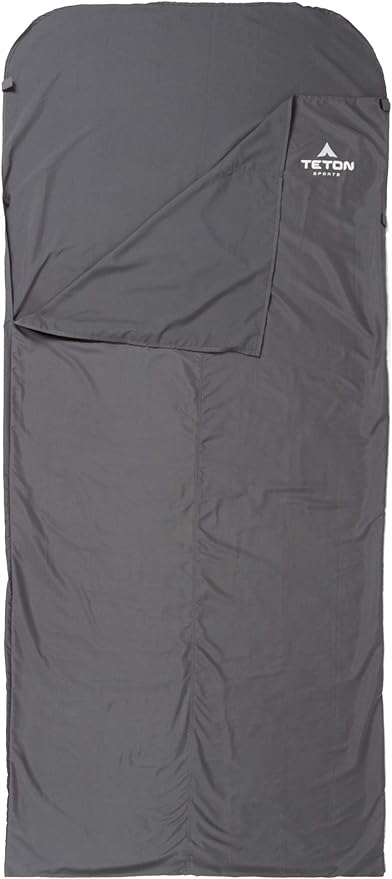 Teton Sleeping Bag Liner; A Clean Sheet Set Anywhere You Go; Perfect for Travel, Camping, and Anytime You’re Away from Home Overnight; Machine Washable; Travel Sheet Set for Your Sleeping Bag