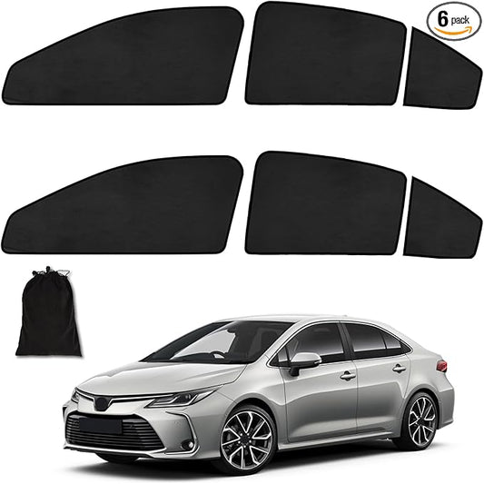 ZATOOTO Toyota Corolla Car Window Shades for 2019-2024, Suede Car Window Covers for 100% UV & Privacy Protection, Heat Insulation, Splicing Design for Rear Side Window Sun Shade for Baby