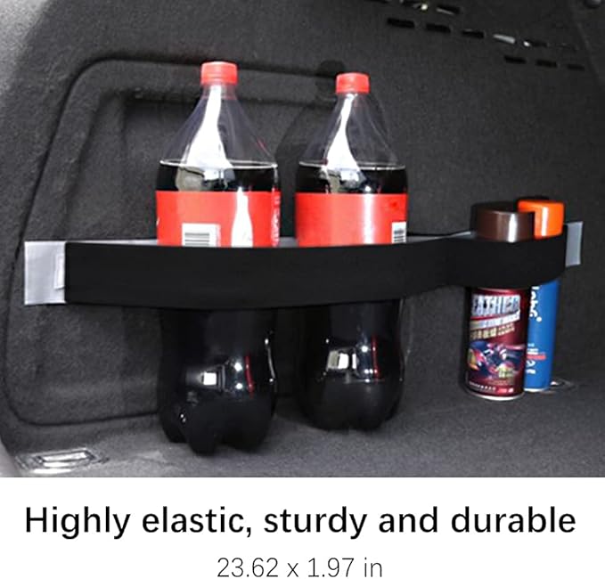 4 PCS Colorful Car Trunk Organizer Straps, Cars Storage Organizer Straps, Car Accessories, Cargo Storage Strap for SUV, Truck, Van (Blue, Black)