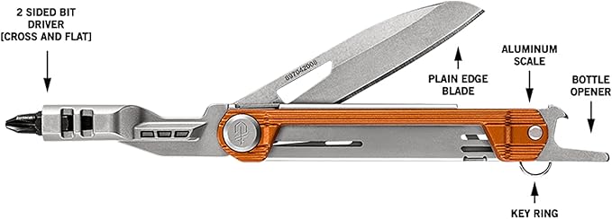 Gerber Gear Armbar Slim Drive Pocket Knife EDC Multitool with Screwdriver, Bottle Opener, Burnt Orange