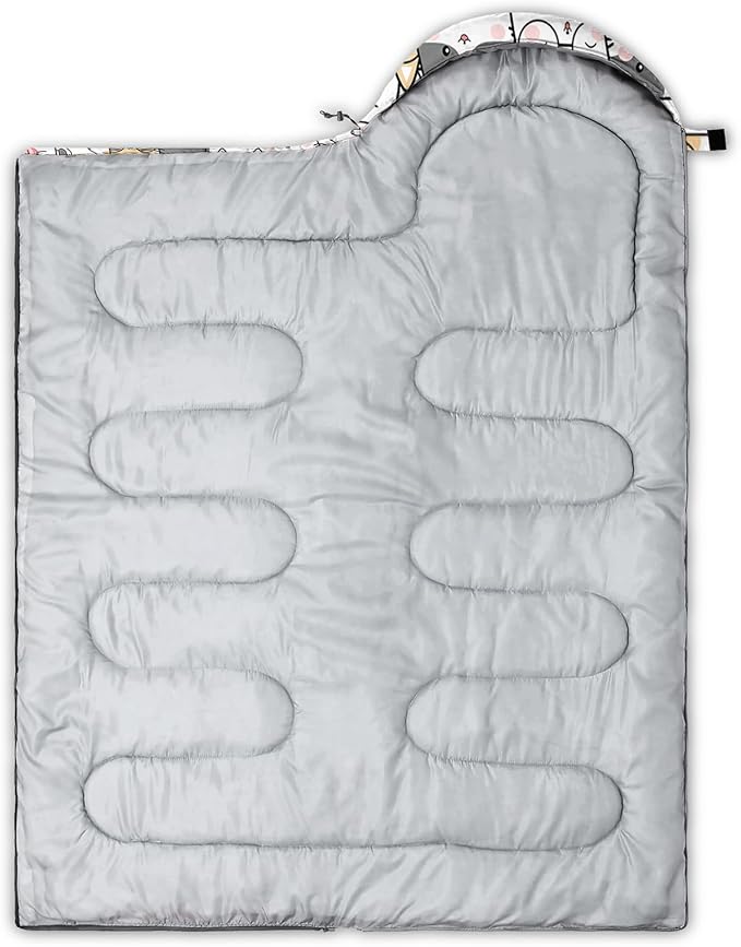QOOMO Camping Sleeping Bags,3 Season Warm & Cool Weather,Lightweight,Waterproof Sleeping Bags for Adults & Kids,Traveling,and Outdoors,Camping Gear Equipment