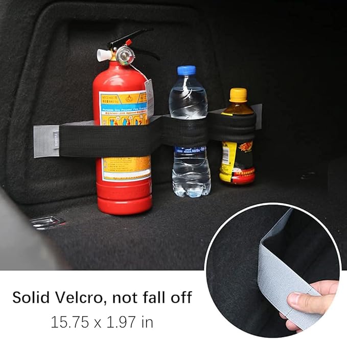 4 PCS Colorful Car Trunk Organizer Straps, Cars Storage Organizer Straps, Car Accessories, Cargo Storage Strap for SUV, Truck, Van (Blue, Black)