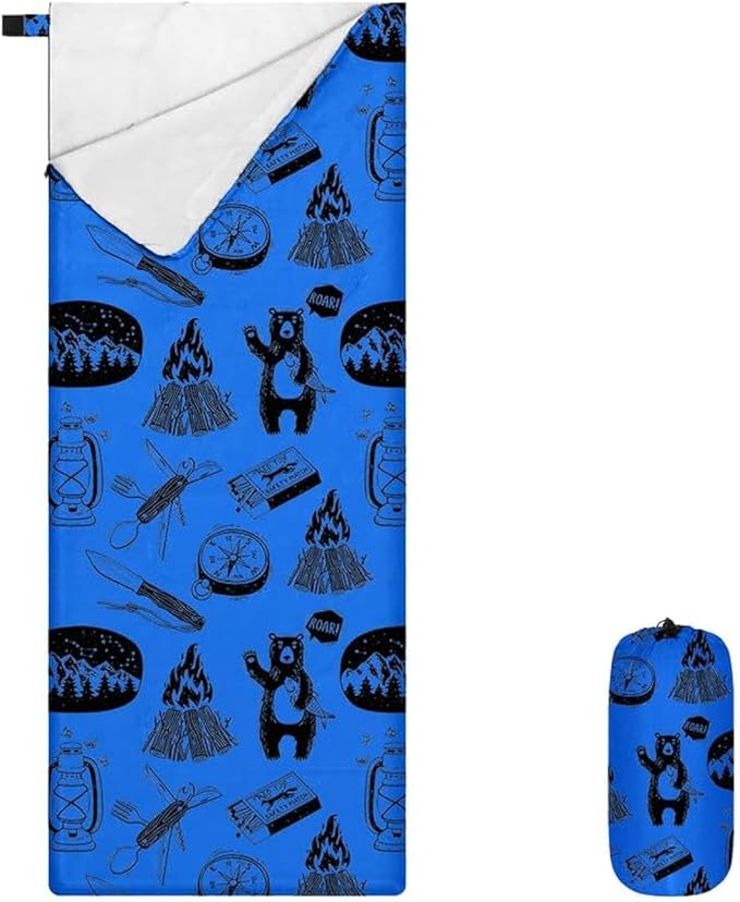 Ultralight 3 Season Kids Sleeping Bag | 50F- 70F Indoor/Outdoor Sleeping Bag for Boys, Girls, and Youth | Ultra Compact, Ideal for Camping and Sleepover