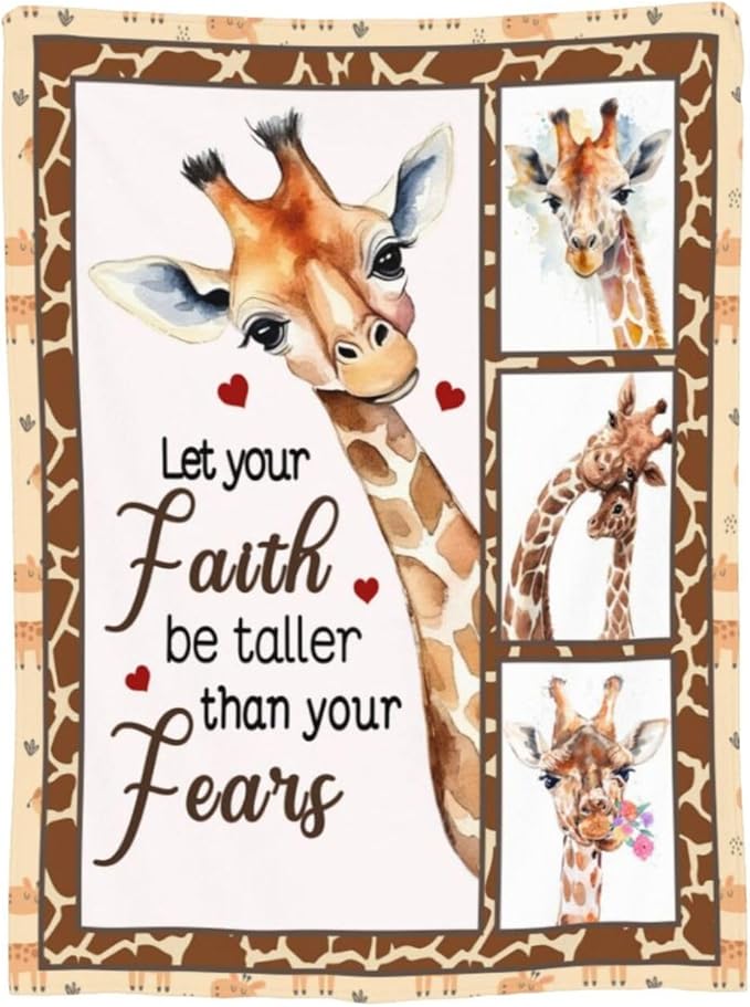 Giraffe Blanket Soft Cozy Cute Giraffe Throw Blanket Warm Giraffe Flannel Fleece Plush Blanket Bedding Stuff Animal Decor Blanket Gifts for Lover Kids Girls Boys Women Adults 50"x60"