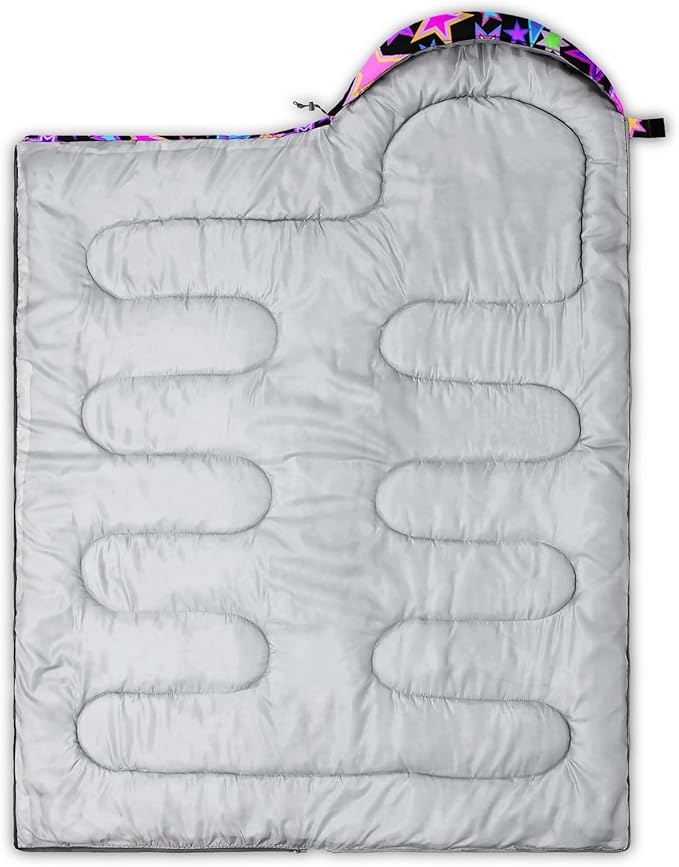 QOOMO Axolotl Cute Camping Sleeping Bags,3 Season Warm & Cool Weather,Lightweight,Waterproof Sleeping Bags for Adults & Kids,Traveling,and Outdoors