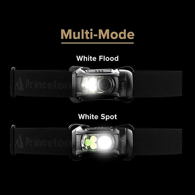 Princeton Tec Remix LED Headlamp (300 Lumens, Black), One Size (RMX300-BK)