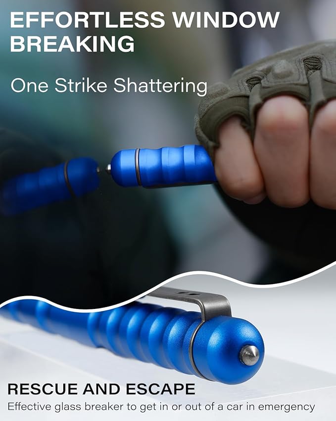 Military Tactical Pen, Professional Self Defense Pen, Emergency Glass Breaker Pen - Tungsten Steel,Multitool EDC Pen for Men & Women, Tactiacl Gear & Gifts,Writing Tool with 1 ink Refill