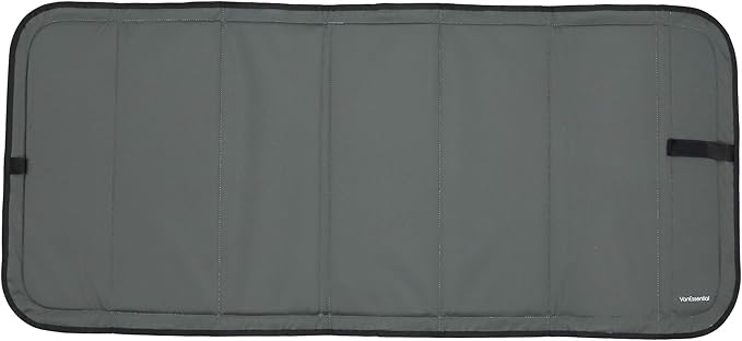 VanEssential Insulated Blackout Crew AMA Direct Fit Slider Window Cover Designed for RAM Promaster- Charcoal Gray