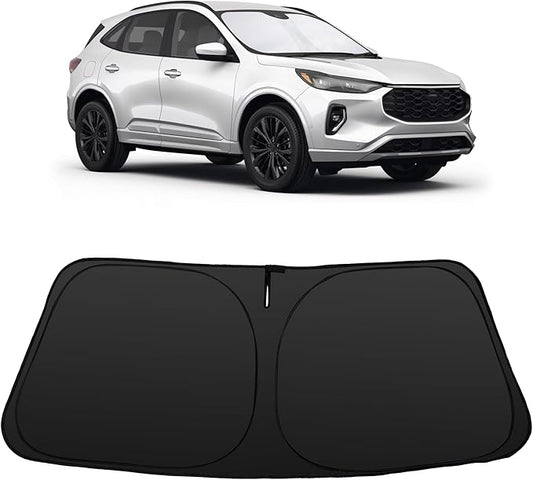 Windshield Sun Shade Accessories Compatible with 2020-2026 2024 2023 2022 2021 2020 Escape S, SE, SE Sport Hybrid, SEL, Titanium for Ford Foldable Sunshade Sun Visor Blocks UV