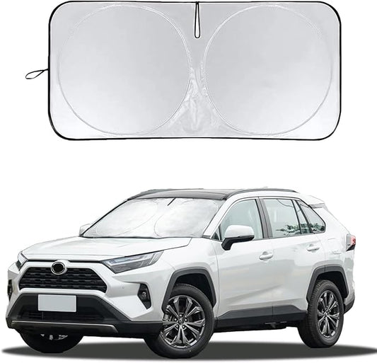 INSAUTO for RAV4 Car Windshield Cover, Windshield Sun Shades Foldable Sunshade for Toyota RAV4 2013-2023 SUV Crossover Front Window Custom Fit Sun Visor Heatshield Protector Car Accessories