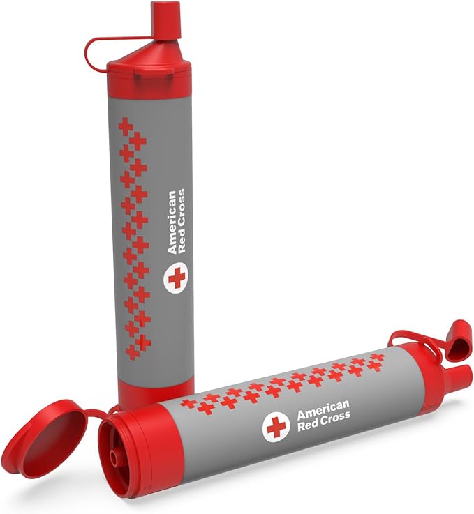 Officially Licensed American Red Cross 4 Stage Water Filter Straw