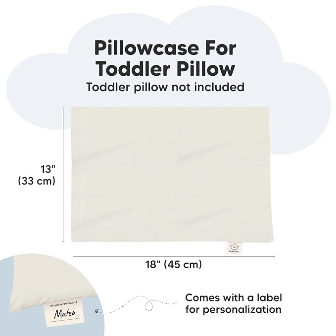 KeaBabies 13 x18 Toddler Pillowcase, Waterproof - Soft Waterproof Toddler Pillow Protector Cover for Kids, Boys, Girls, Durable Machine Washable, Small Travel Pillow Sold Separately (Clay)