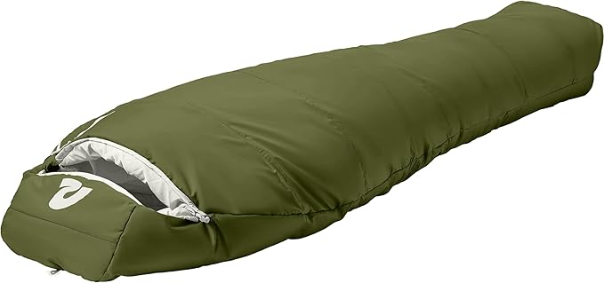 Retrospec Dream Mummy Sleeping Bag - 5, 15, & 30°F Cold Weather Camping & Travel Essential Gear with Water - Resistant Shell & Synthetic Fill - Zippered Pocket & Stuff Sack