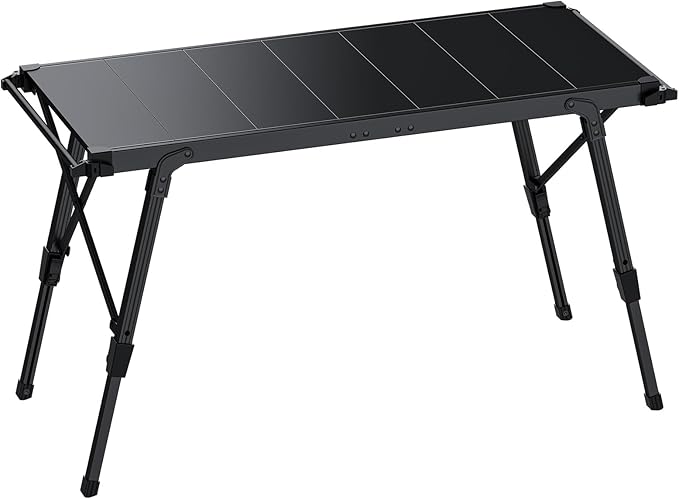 EYPINS IGT Camping Table Foldable - 3ft Modular Folding Table Adjustable Height, with Side Hanging Rails,Aluminum Lightweight Small Portable Camping Tables for Outdoor Cooking,Camping,BBQ
