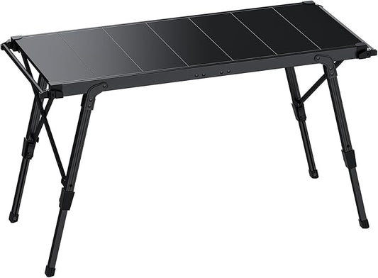 EYPINS IGT Camping Table Foldable - 3ft Modular Folding Table Adjustable Height, with Side Hanging Rails,Aluminum Lightweight Small Portable Camping Tables for Outdoor Cooking,Camping,BBQ
