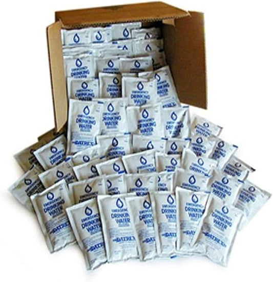 DATREX Emergency Water Pouch for Disaster or Survival, 125 ml Each