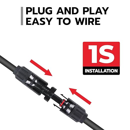 Solar Panel Connector Kit 6 in 1 Cable Solar Connector 14AWG Heavy-Duty Cable Weatherproof for RV Camping Portable Power Staion Generator DC5521 7909 8020 XT60 (16FT)