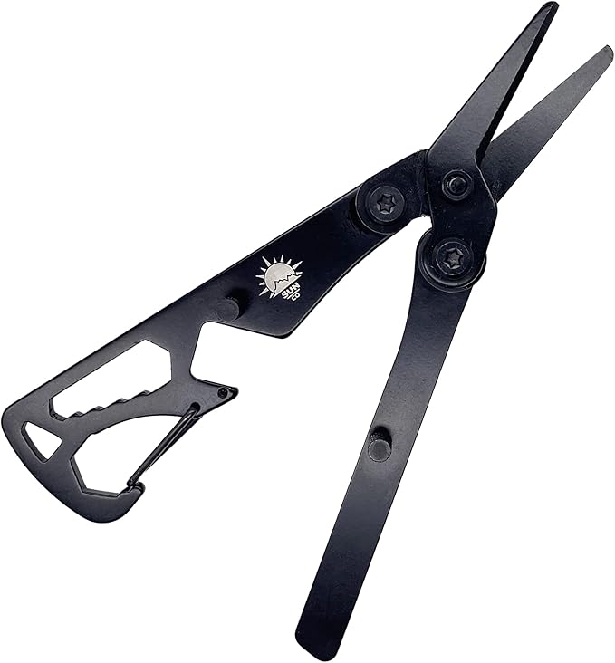 Sun Company SwingShears - Foldable Scissors MultiTool with Carabiner | 8 Functions Including Shears, Screwdriver, and Hex Wrenches | Handy Gadget for Camping, Hiking, Hunting, Fishing or EDC