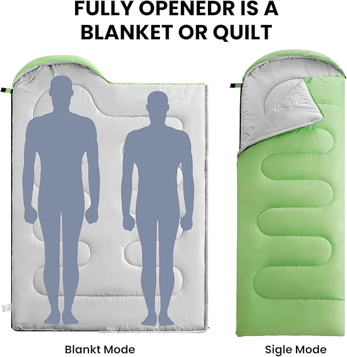 FARLAND Sleeping Bags for Adults Teens Kids with Compression Sack Portable and Lightweight for 3-4 Season Camping, Hiking,Waterproof, Backpacking and Outdoors