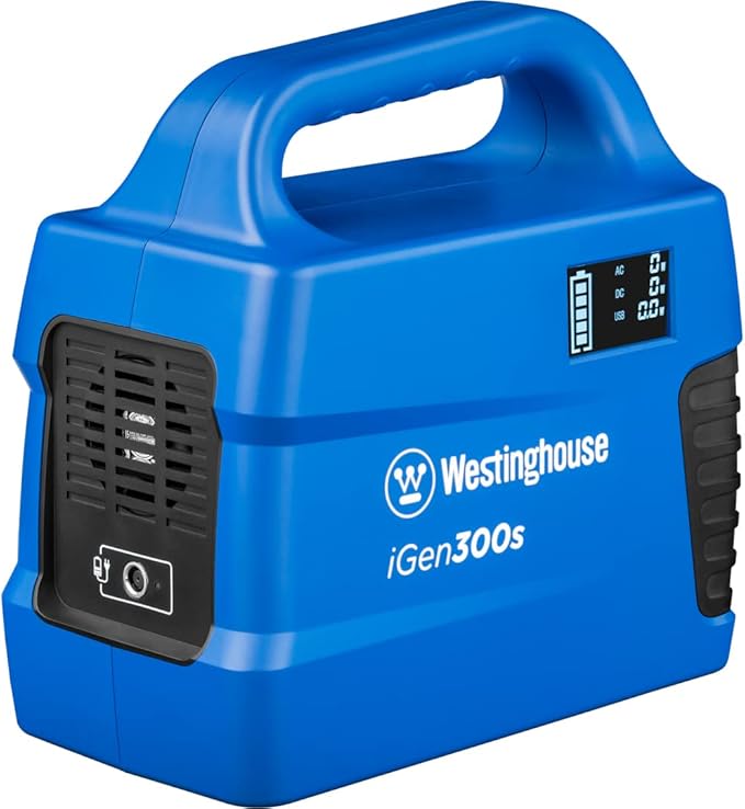 Westinghouse 296Wh 600 Peak Watt Portable Power Station and Solar Generator, Pure Sine Wave AC Outlet, Backup Lithium Battery for Camping, Home, Travel, Indoor/Outdoor Use (Solar Panel Not Included)