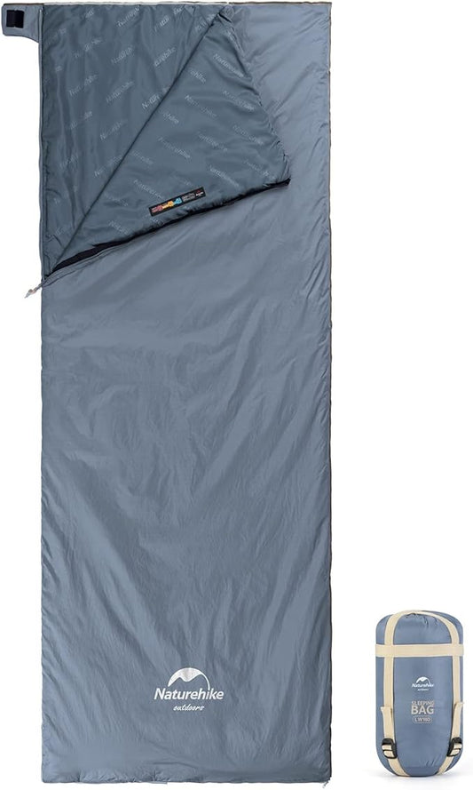 Naturehike Ultralight Sleeping Bag - Envelope Lightweight Portable, Waterproof, Comfort with Compression Sack - Great for 3 Season Traveling, Camping, Hiking