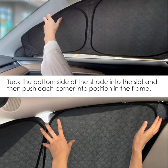 TESBEAUTY Upgraded Camping Privacy Curtain 7-Piece (No Front Windshield) for Tesla Model Y Camping Shades Privacy Screens UV Blocker Darker Thicker 5-Layer Material Tesla Accessories Foldable