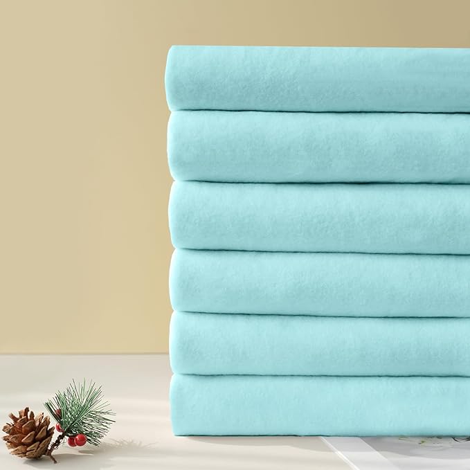 ZYFZCYBL Fleece Throw Blankets for Couch Bulk Lightweight Warm Soft Cozy Blanket 6 Pack Bulk Fleece Blanket Solid for Bed Couch Office Gifts Outdoor 50 x 60 inch Teal