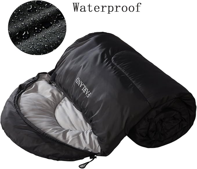 FARLAND Sleeping Bags for Adults Teens Kids with Compression Sack Portable and Lightweight for 3-4 Season Camping, Hiking,Waterproof, Backpacking and Outdoors
