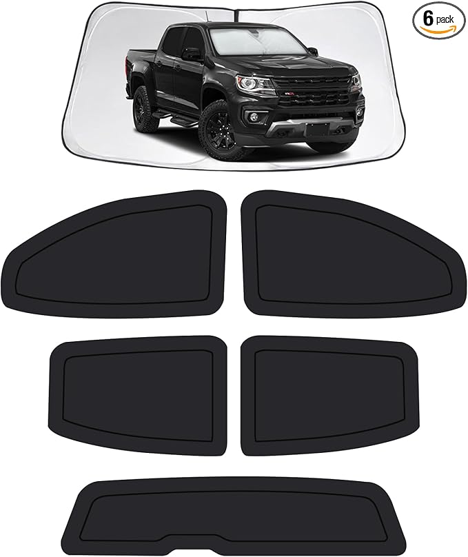 Car Window Shades for Chevrolet Colorado 2015-2022, Full Car Window Covers for Privacy, Sunshades for Colorado Front Rear Windshield Side Windows to Block UV and Protect Privacy(6pcs)