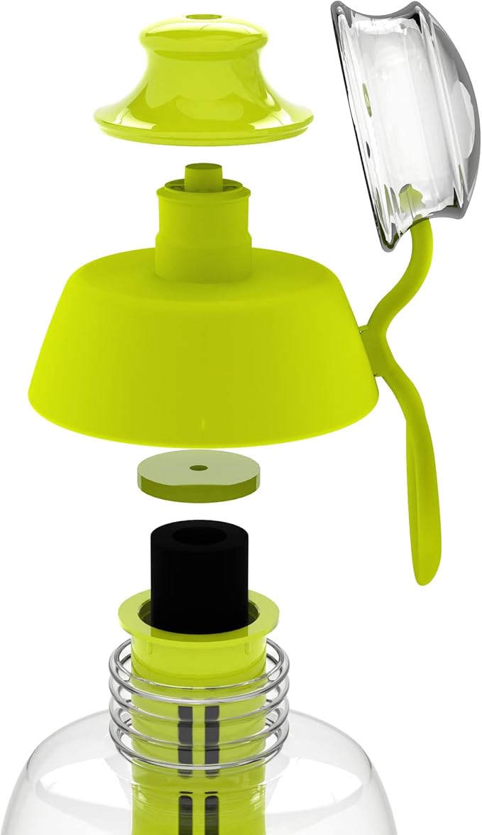 Dafi Sport Water Bottle with Filter Green | 10 oz | Personal Reusable Water Bottle, Backpacking Filter Replacement, tap Water Straw Purifier, Water for Travel | Made in Europe
