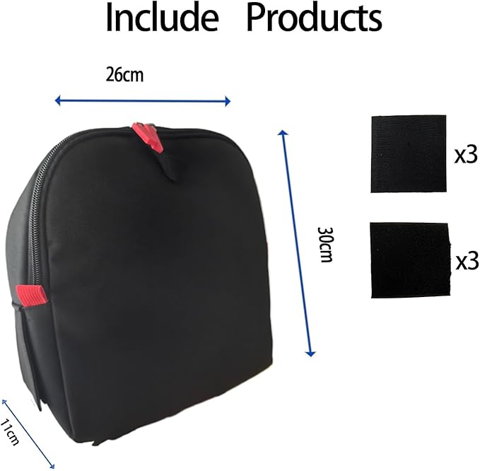 Trunk cubby storage bag Cargo side pocket compatible with Toyota RAV4 2019+ backpack organizer car trunk accessories (Black)