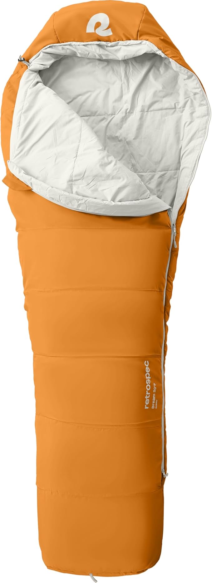 Retrospec Dream Mummy Sleeping Bag - 5, 15, & 30°F Cold Weather Camping & Travel Essential Gear with Water - Resistant Shell & Synthetic Fill - Zippered Pocket & Stuff Sack